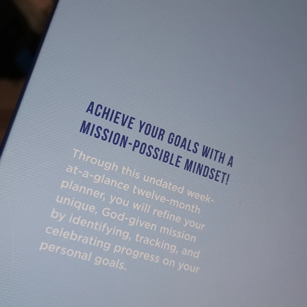Mission Possible Weekly Planner By Tim Tebow
